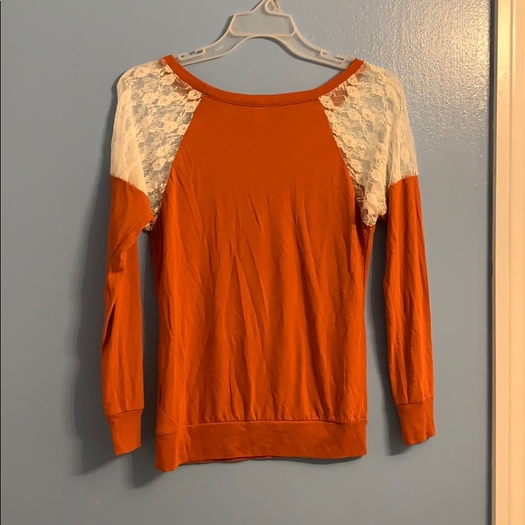 orange and lace Texas Longhorns women’s shirt Med - Picture 4 of 4